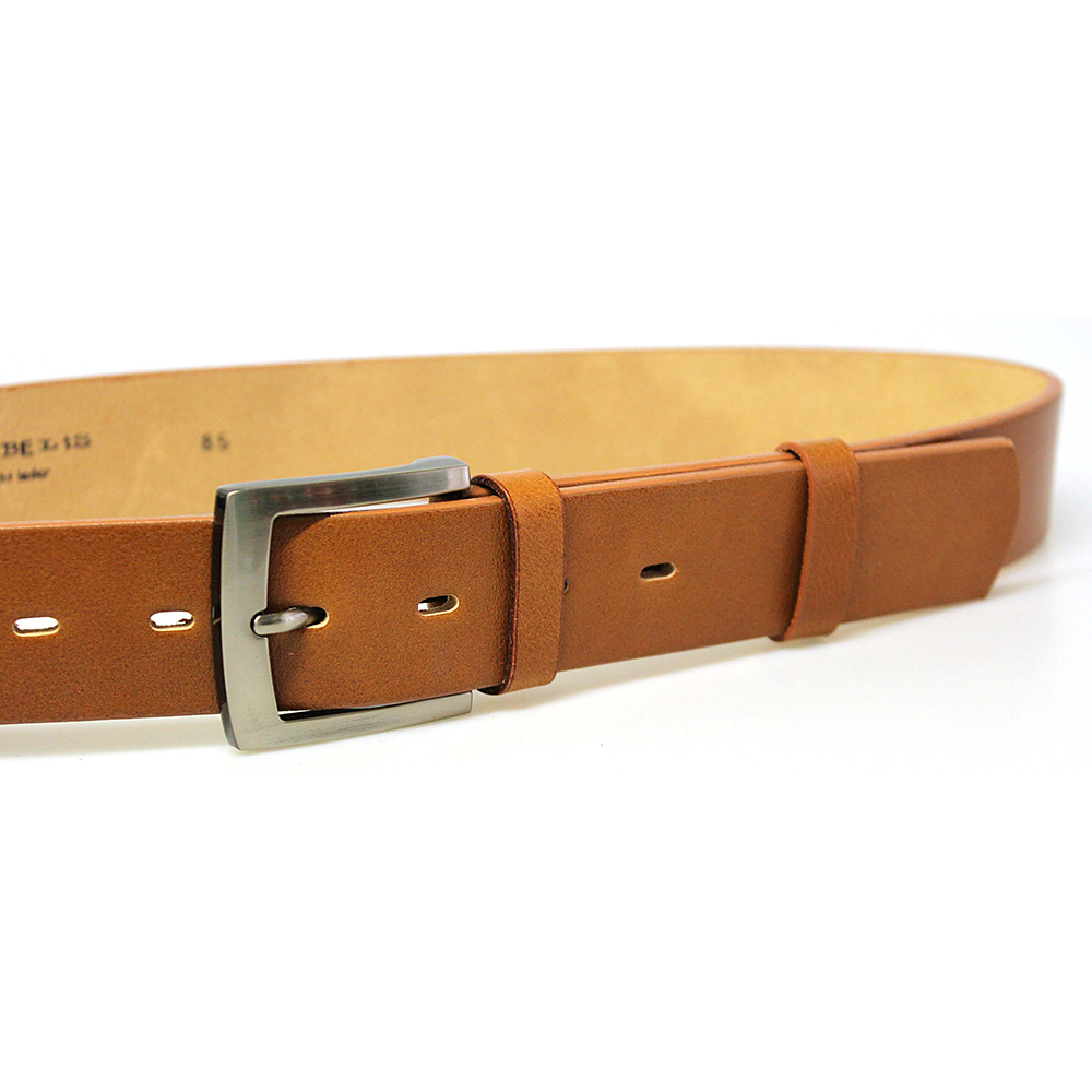 Pánský kožený opasek 25-42 světle hnědý