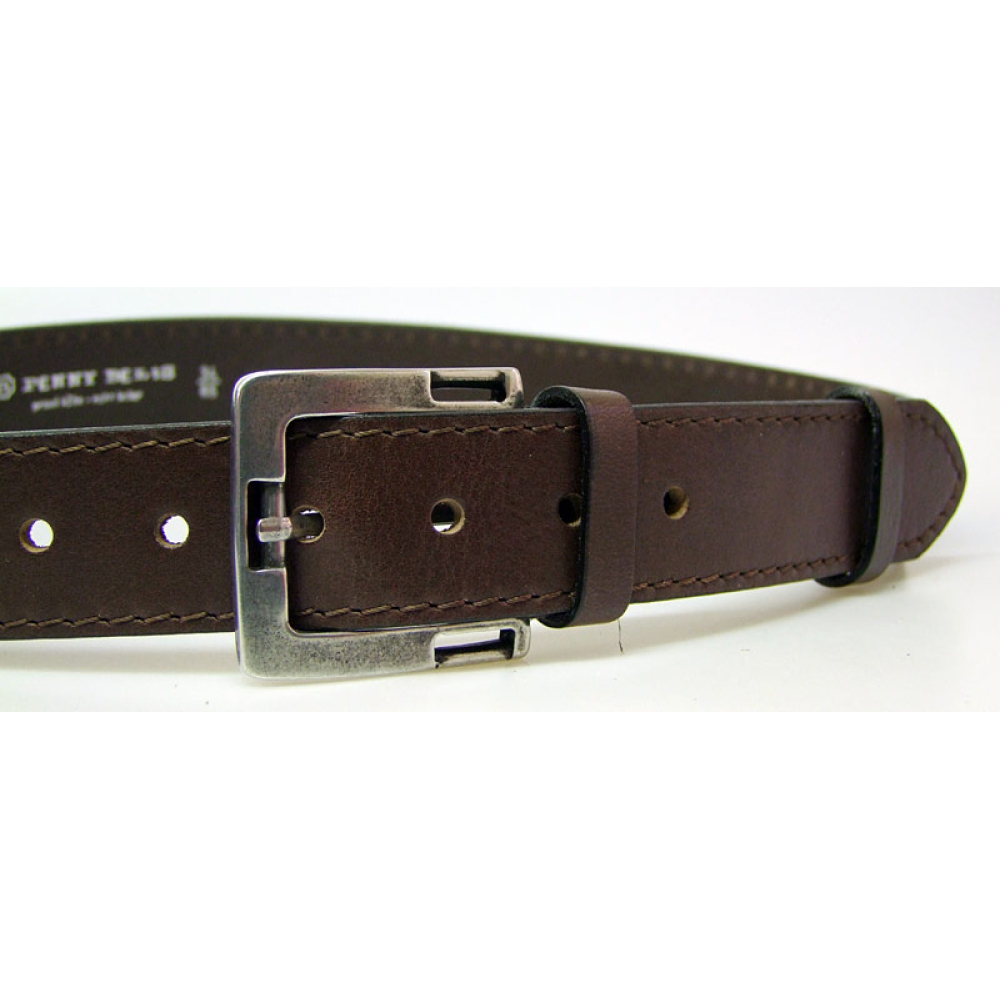 Pánský kožený opasek 27-1-40 tmavě hnědý