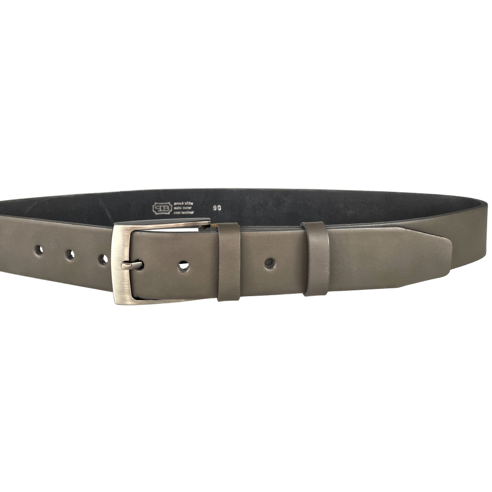 Pánský kožený opasek 34-50 šedý