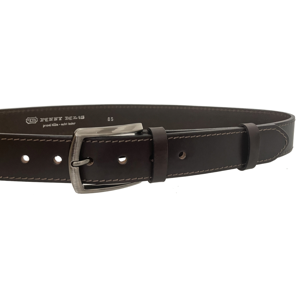 Pánský kožený opasek 36-1-40 hnědý