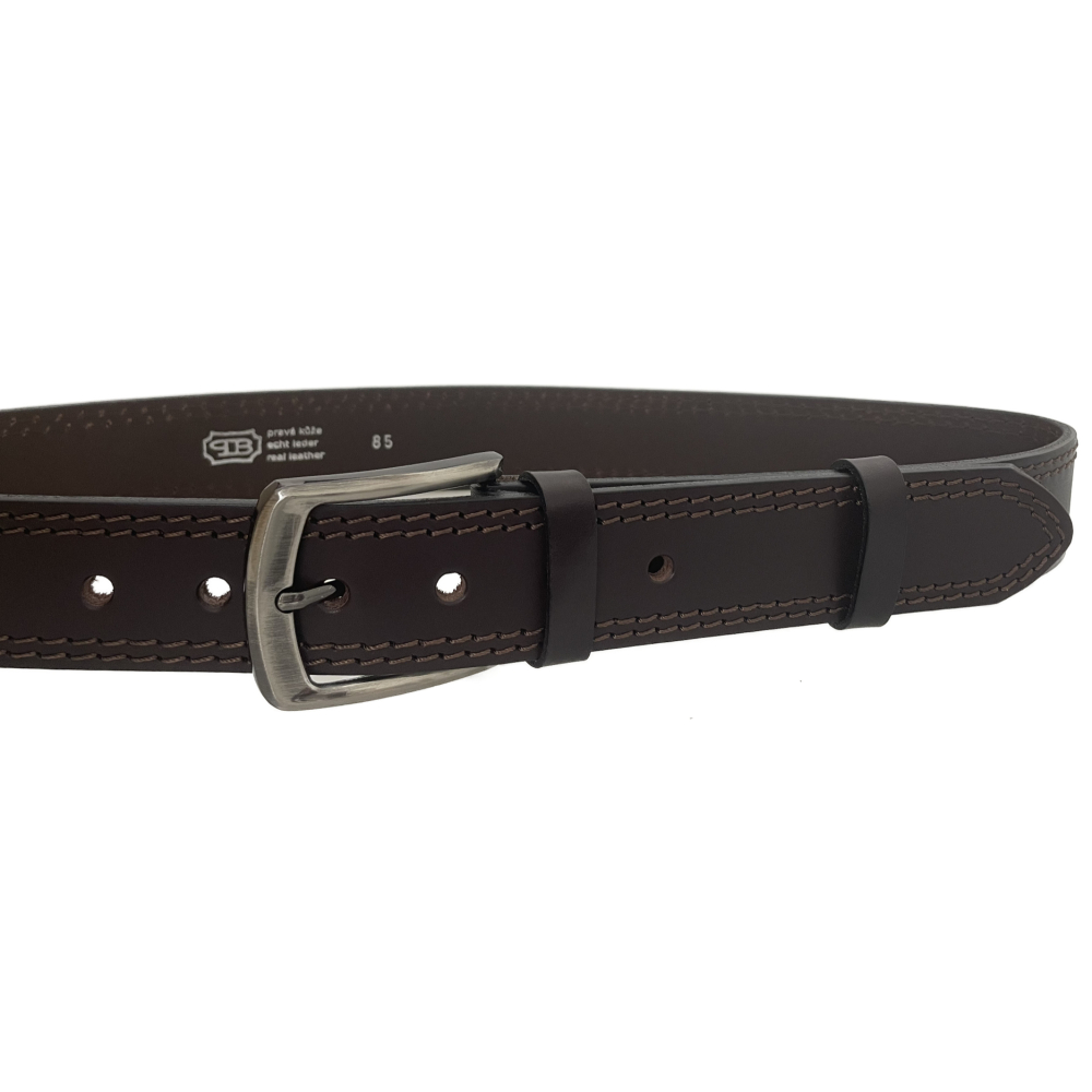 Pánský kožený opasek 38-2-40 hnědý