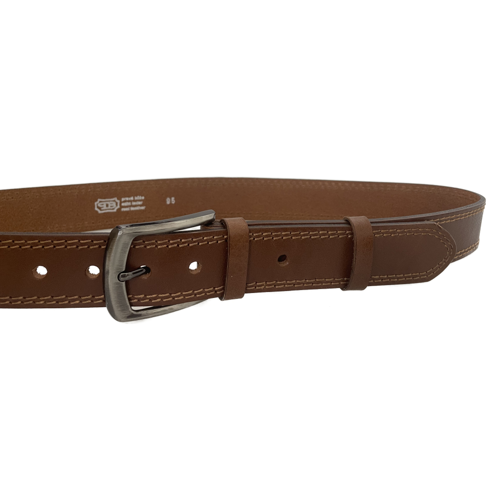 Pánský kožený opasek 38-2-48 hnědý